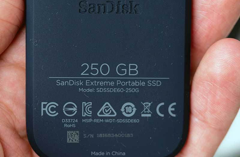 Внешний SSD SanDisk Extreme Portable SSD 250 Гб