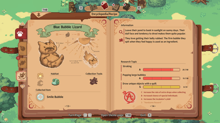 Гринда здесь много, но&amp;nbsp;он&amp;nbsp;далеко не&amp;nbsp;такой скучный, как во&amp;nbsp;многих других симуляторах жизни. Здесь по&amp;nbsp;ходу изучения флоры и&amp;nbsp;фауны можно выполнять задания: взаимодействовать с&amp;nbsp;животными, использовать на&amp;nbsp;них зелья или зарисовывать в&amp;nbsp;энциклопедию редкие виды.