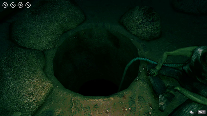 Дыра около Шахтёра, в&amp;nbsp;которую и&amp;nbsp;нужно спрыгнуть.