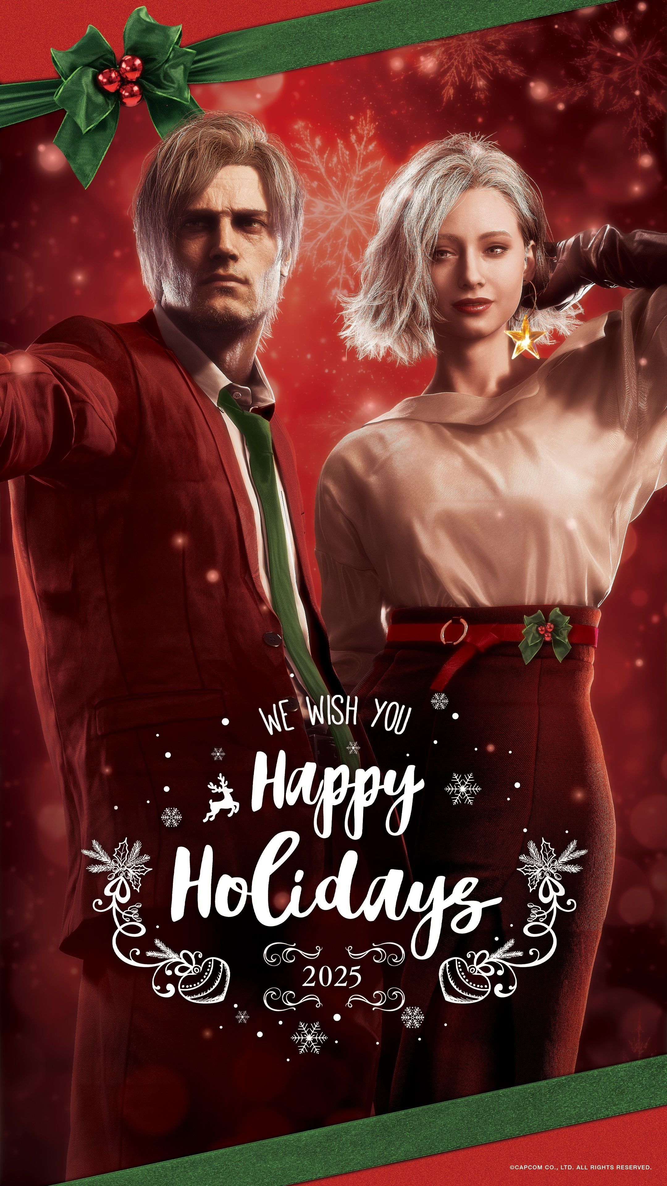 Capcom показала праздничные рендеры Леона и Грейс из Resident Evil Requiem