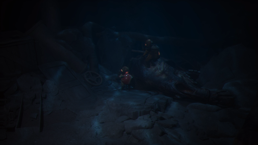 Кит преграждает путь? О, всё просто&amp;nbsp;— нужно спуститься на&amp;nbsp;дно, вырвать глаз у&amp;nbsp;мёртвого монстра и&amp;nbsp;вставить его киту. Тот сразу перестанет грустить и&amp;nbsp;уплывёт по&amp;nbsp;своим делам. Логично? Логично!