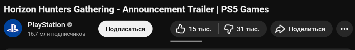 "Это Concord 2 или уже Concord 3?": Владельцы PlayStation 5 встретили анонс Horizon Hunters Gathering в штыки — тонет в дизлайках