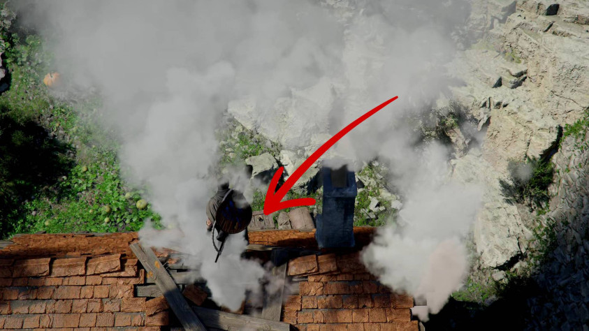 Залезаем на&amp;nbsp;трубу, экипируем метлу и&amp;nbsp;целимся в&amp;nbsp;дымоход через CTRL.