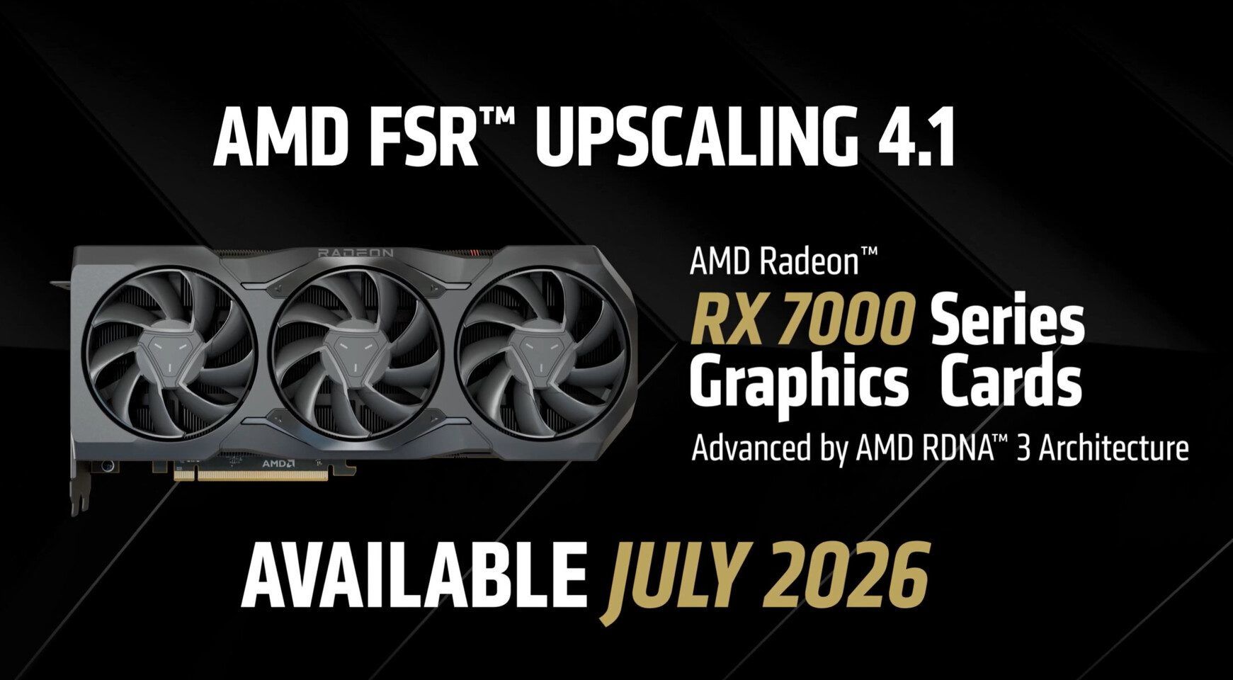 Официально: Видеокарты AMD Radeon RX 7000 получат поддержку FSR 4.1 в июле, Radeon RX 6000 — в начале 2027 года