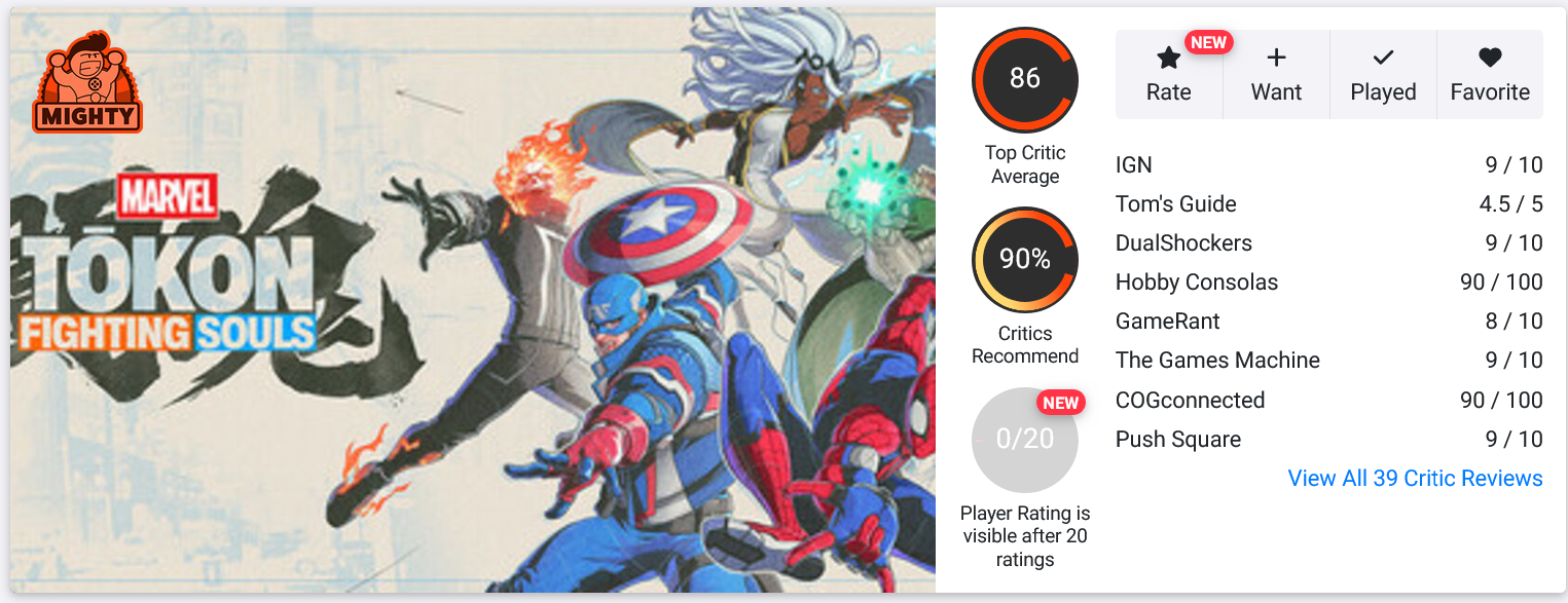Alinea Analytics: Игроки купили 485 тысяч копий Marvel Tokon: Fighting Souls от Sony в первую неделю — проблемы ПК-версии подпортили запуск